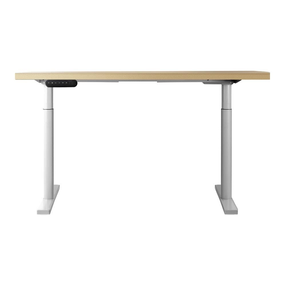 Standing Desk Height Adjustable Sit Stand Desks White Oak 140cm