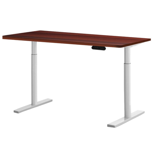 Standing Desk Adjustable Sit Stand Desks White Walnut 140cm