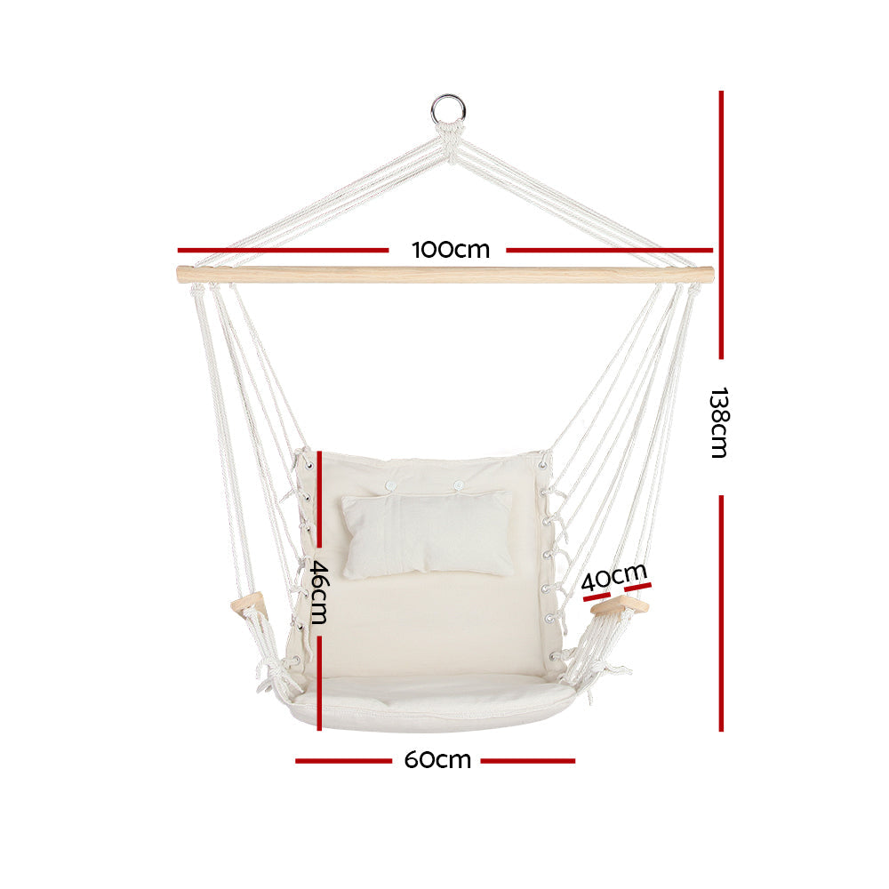 Hammock Swing Chair - Cream - 120KG Capacity