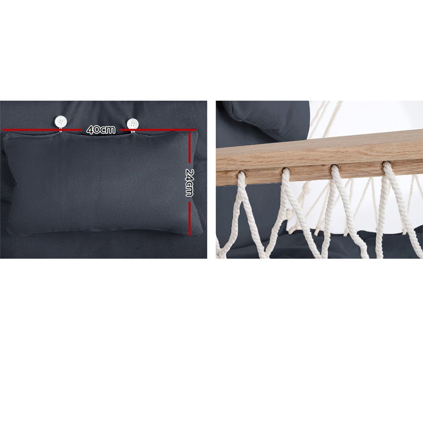 Outdoor Hammock Chair with Stand - Black