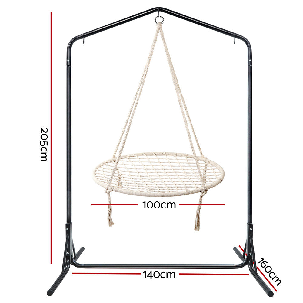 Outdoor Nest Spider Web Swing Hammock Chair Stand - 100cm
