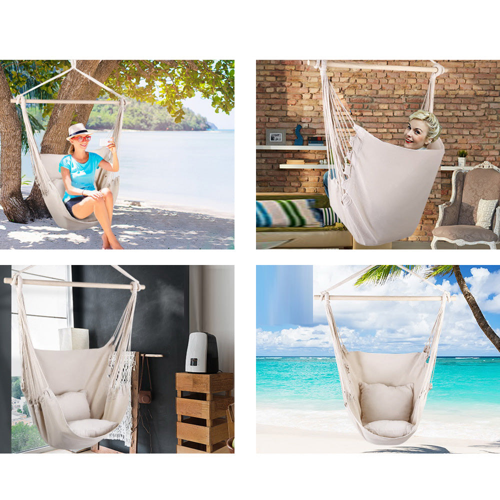 Hammock Swing Chair - Cream - 120KG Capacity