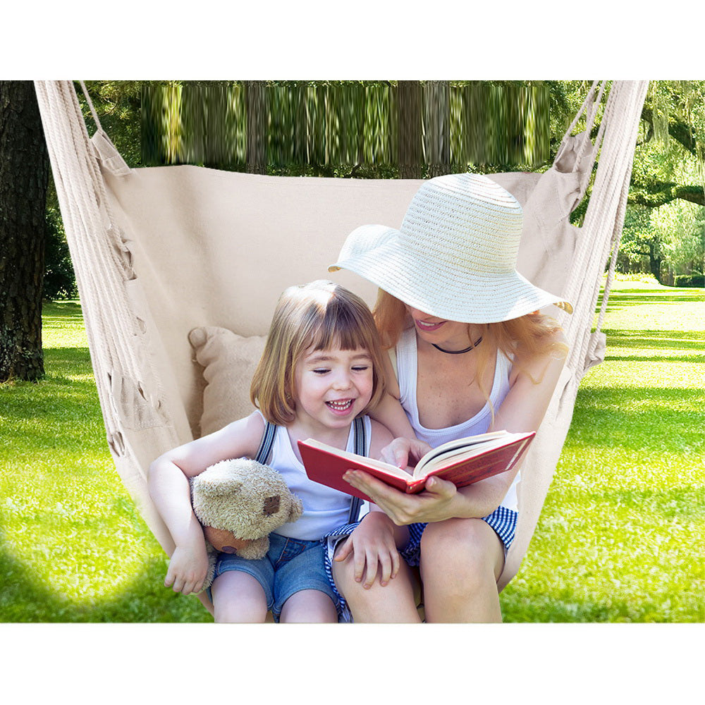 Hammock Swing Chair - Cream - 120KG Capacity
