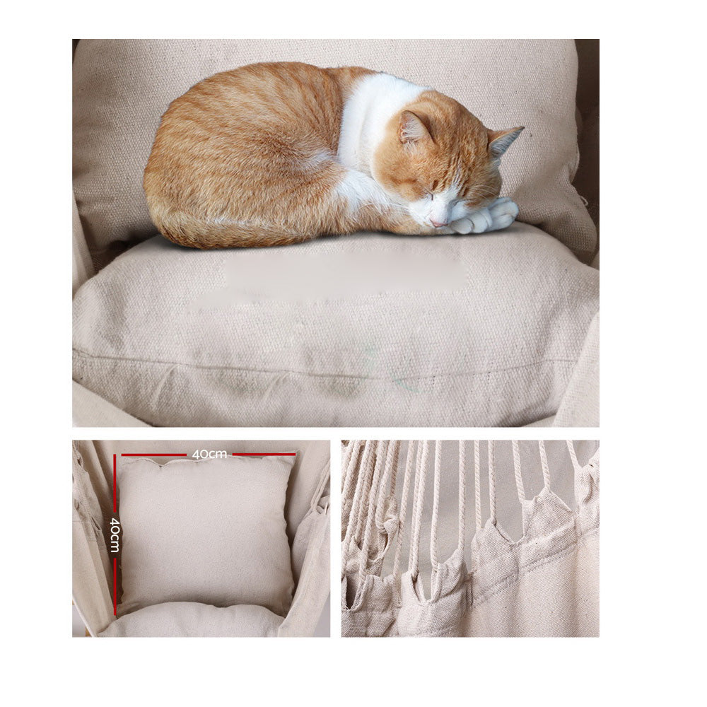Hammock Swing Chair - Cream - 120KG Capacity