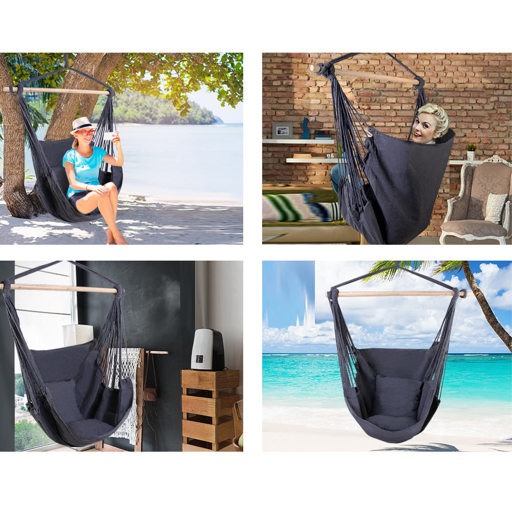 Hammock Swing Chair - Grey - 120KG Capacity