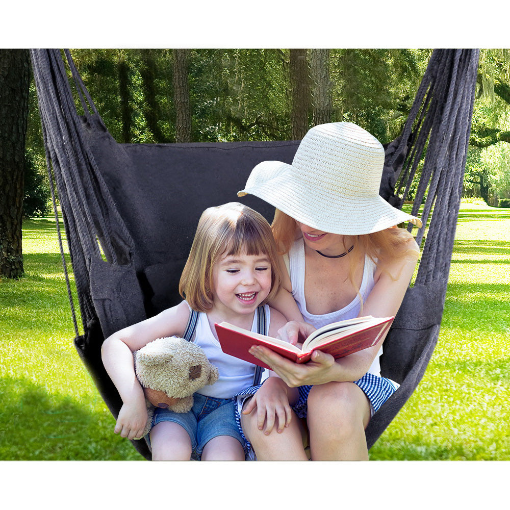 Hammock Swing Chair - Grey - 120KG Capacity