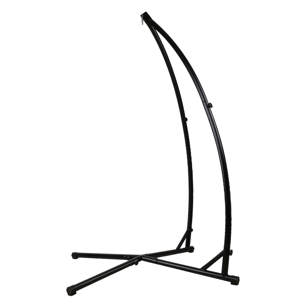 Garden Outdoor Hammock A Shape Steel Frame - Black