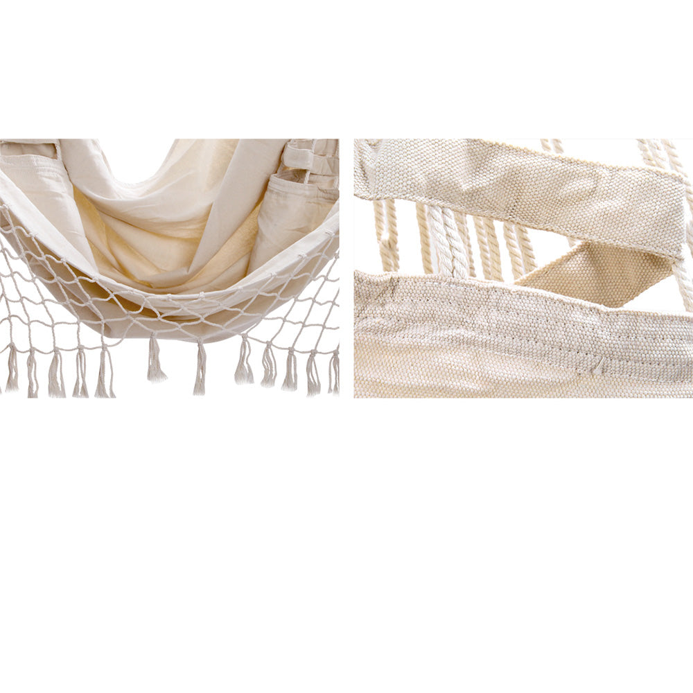 Hammock Swing Chair - Creamy White - 120KG Capacity