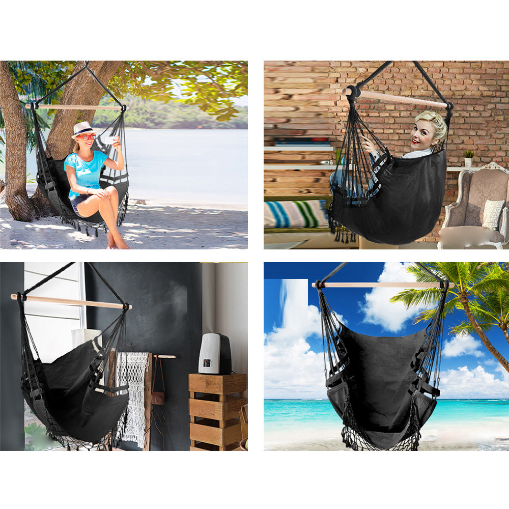 Hammock Swing Chair - Grey - 120KG Capacity