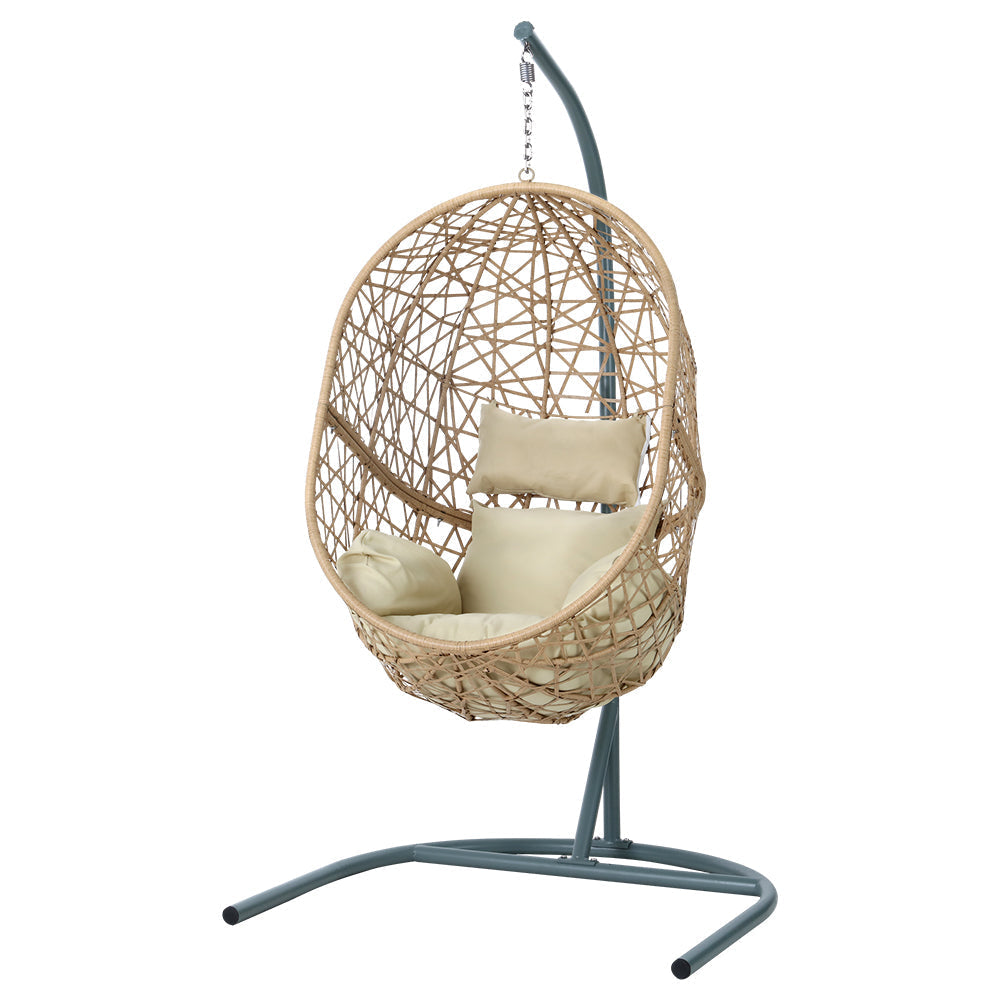 Swing Chair Egg Hammock Outdoor Furniture Wicker Seat - Yellow