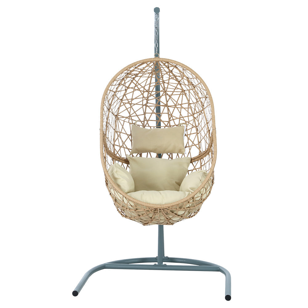 Swing Chair Egg Hammock Outdoor Furniture Wicker Seat - Yellow
