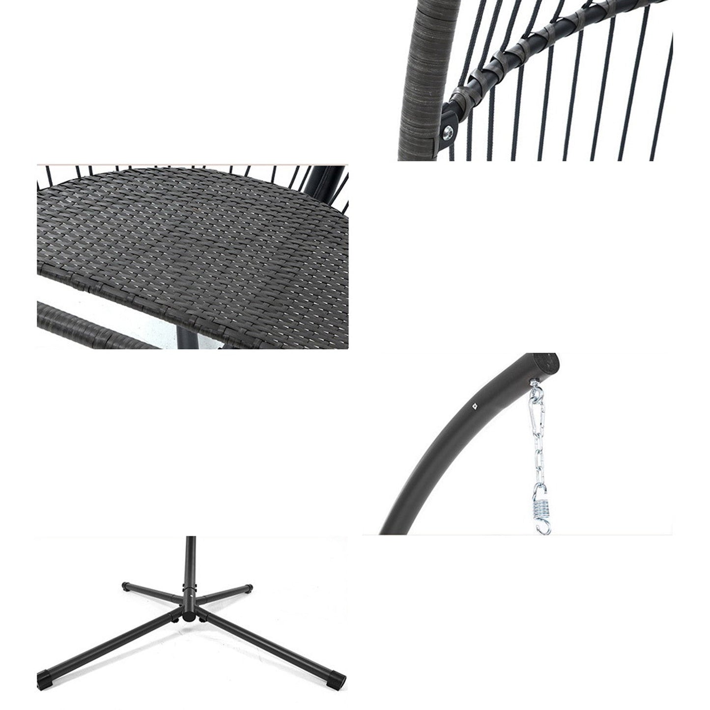 Outdoor Egg Hanging Chair - Grey