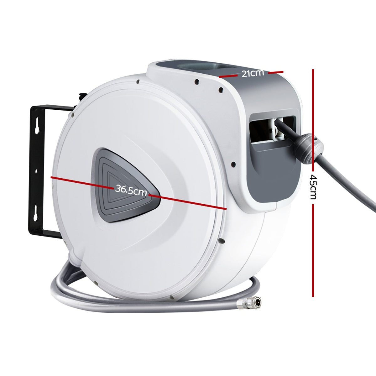 Air Hose Reel Retractable Rewind Swivel Wall Mount Compressor Garage - 10m