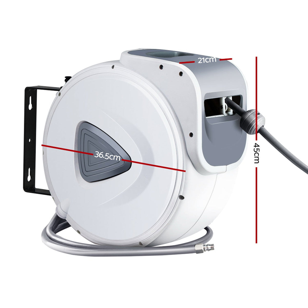 Air Hose Reel Retractable Rewind Swivel Wall Mount Compressor Garage - 20m
