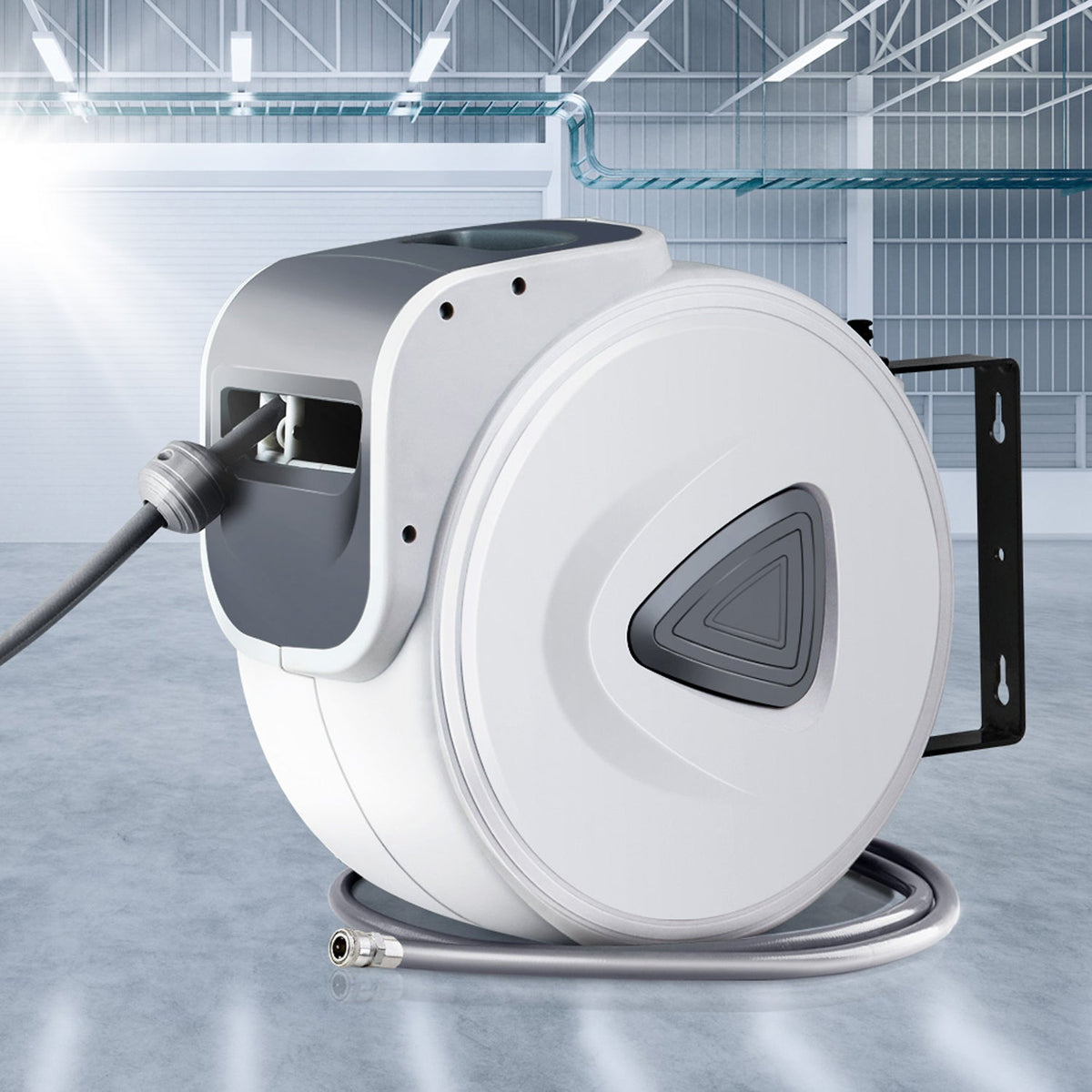 Air Hose Reel Retractable Rewind Swivel Wall Mount Compressor Garage - 20m