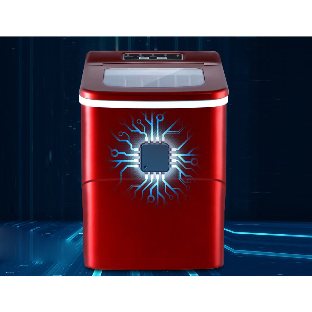 Portable Quick Ice Cube Maker 2L - Red