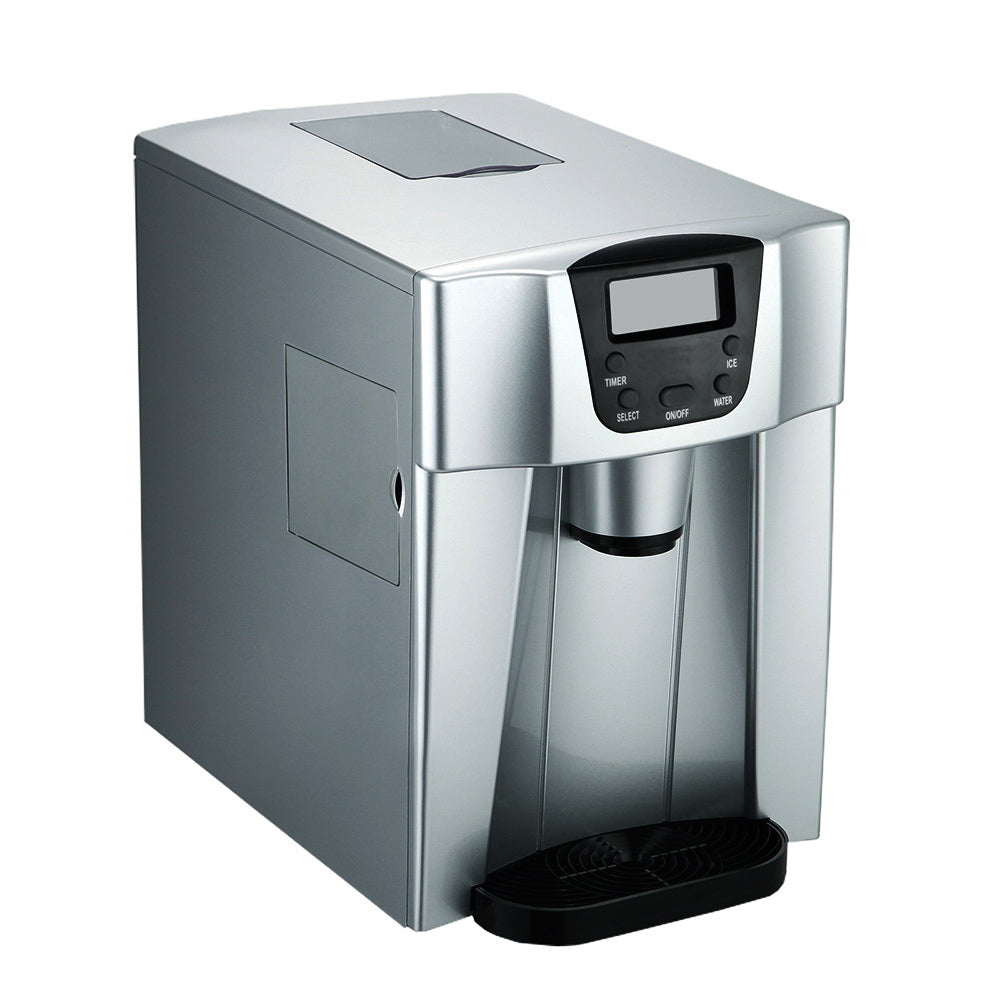 Portable Ice Cube Maker and 2L Water Dispenser - Silver