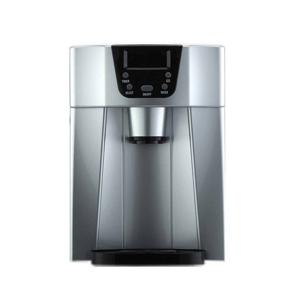 Portable Ice Cube Maker and 2L Water Dispenser - Silver