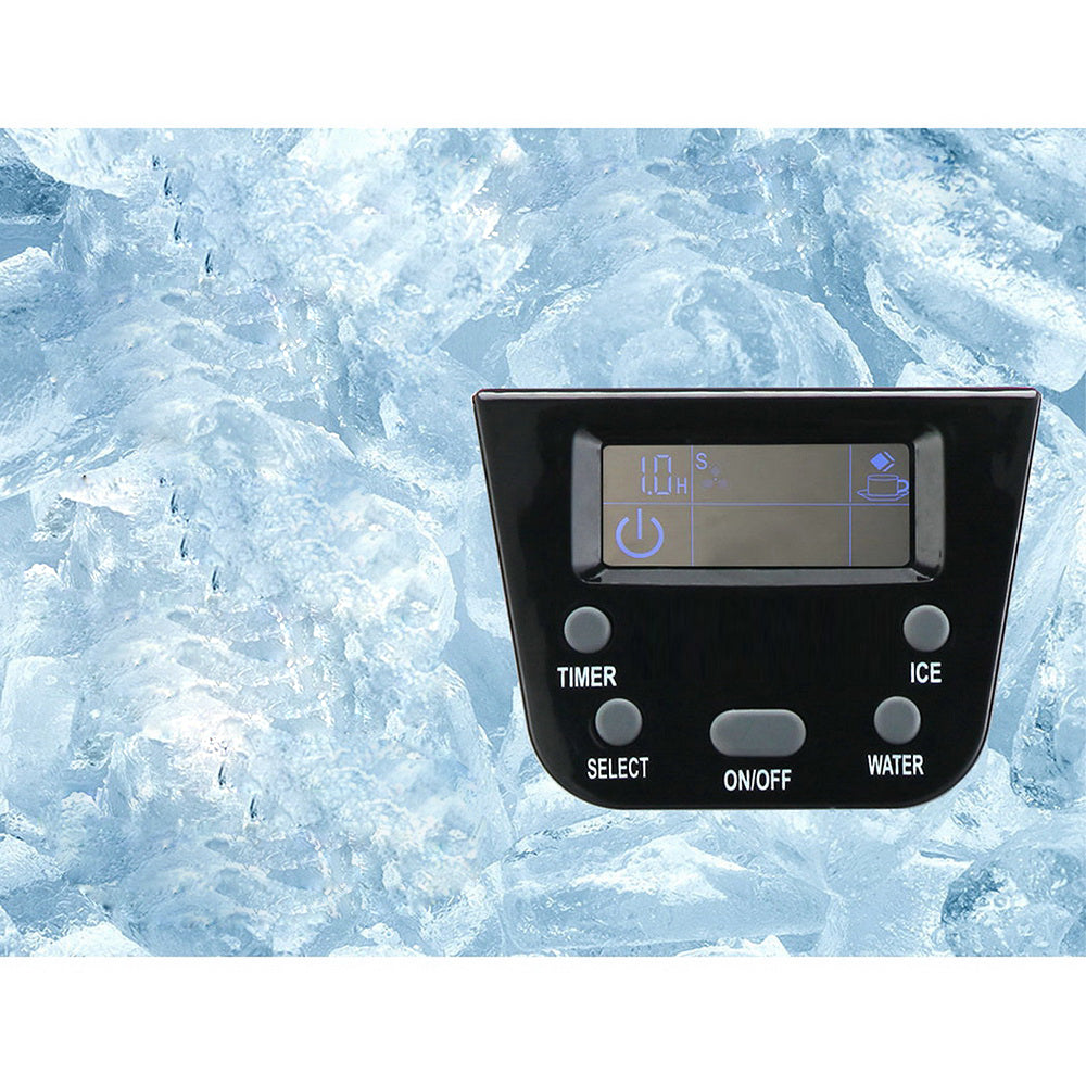 Portable Ice Cube Maker and 2L Water Dispenser - Silver