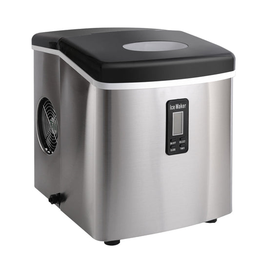 Stainless Steel Portable 3.2L Ice Cube Maker - Silver
