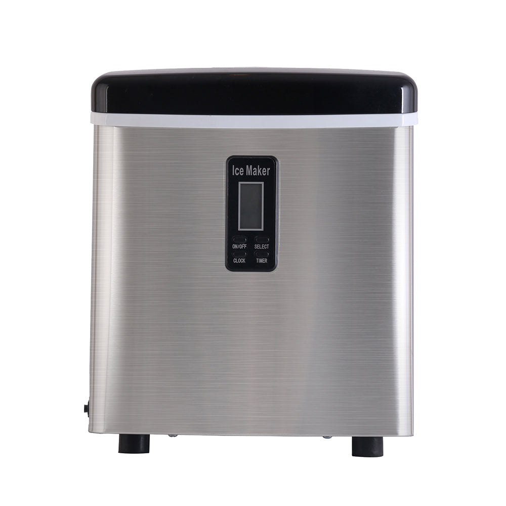 Stainless Steel Portable 3.2L Ice Cube Maker - Silver
