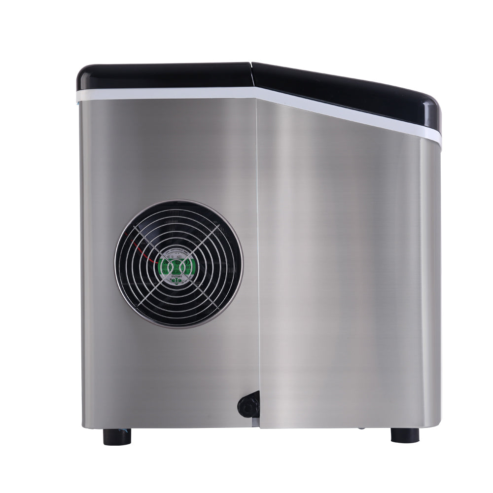 Stainless Steel Portable 3.2L Ice Cube Maker - Silver