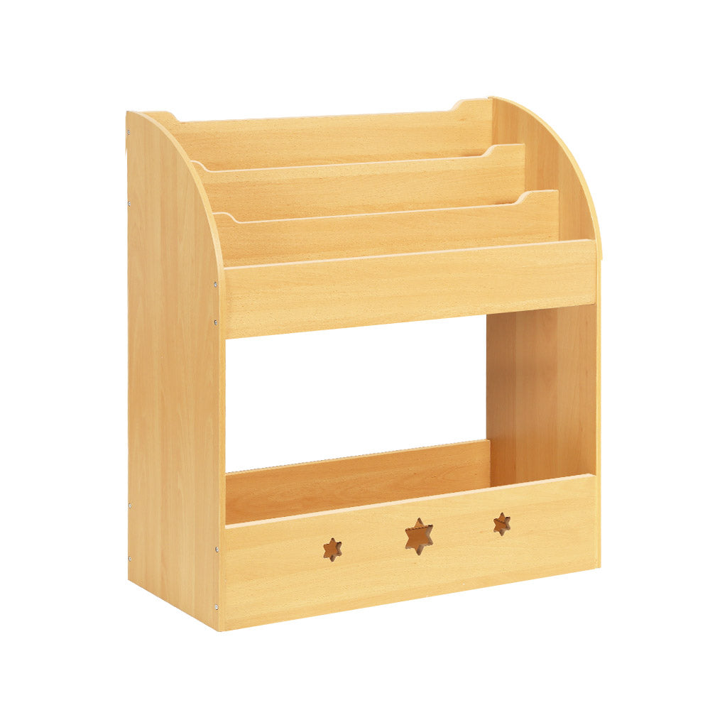 Kids Bookshelf Children Toy Storage Shelf Rack Organiser - Wooden