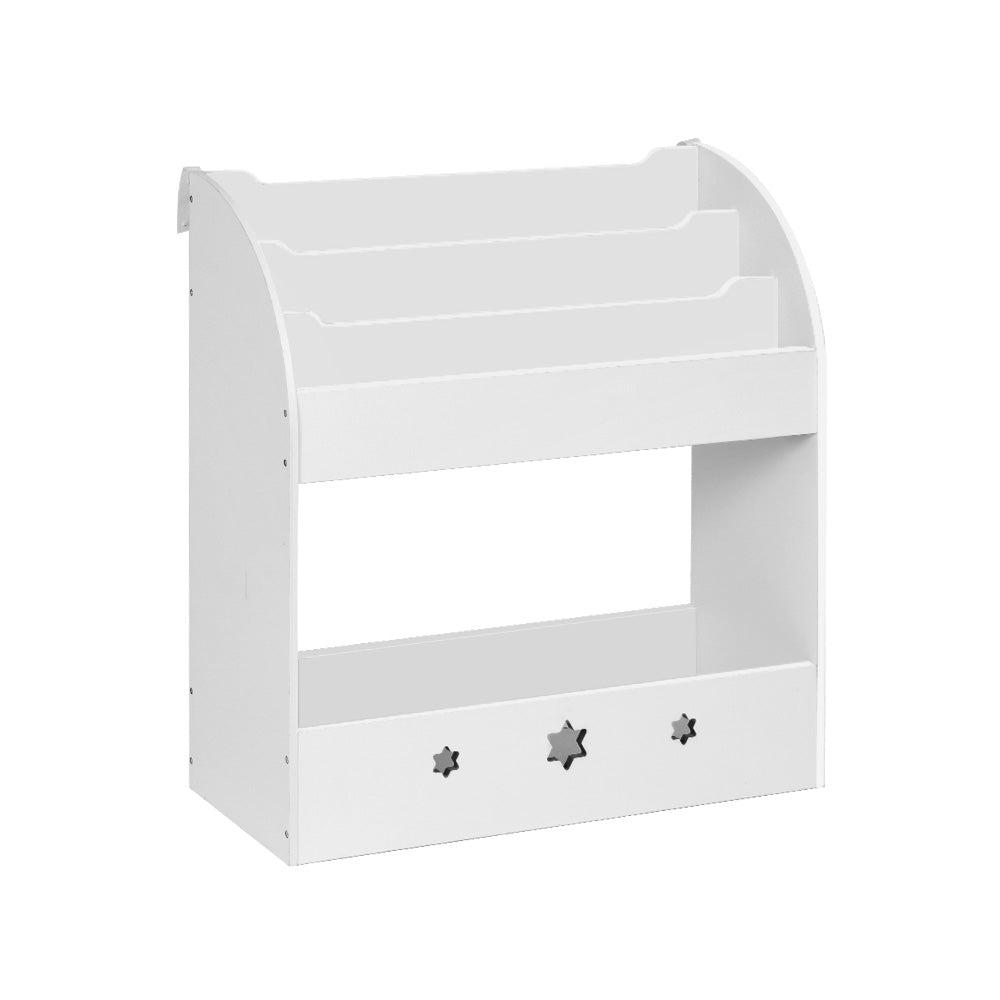 Kids Bookshelf Children Toy Storage Shelf Rack Organiser - White
