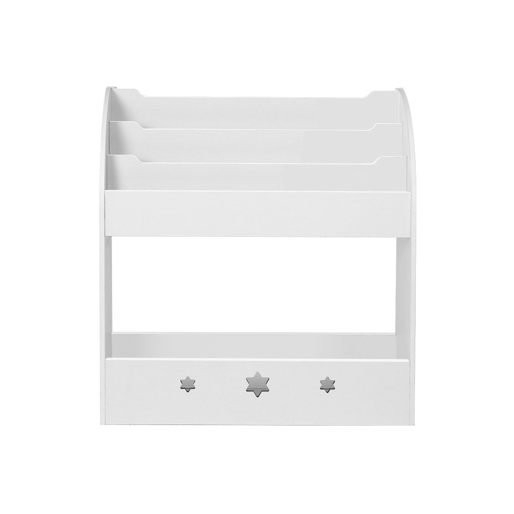 Kids Bookshelf Children Toy Storage Shelf Rack Organiser - White