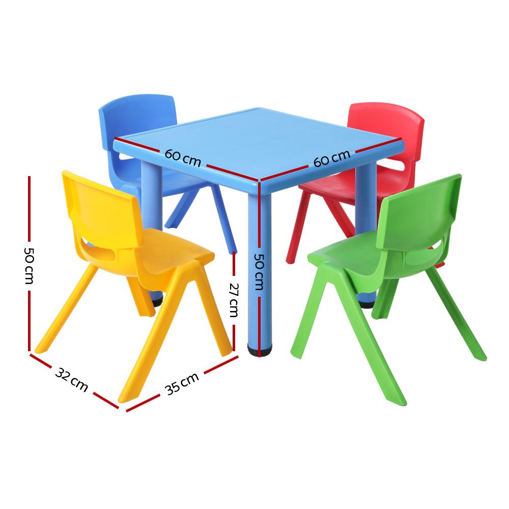 Kids Outdoor Activity Table and Chair Set - 5 Piece