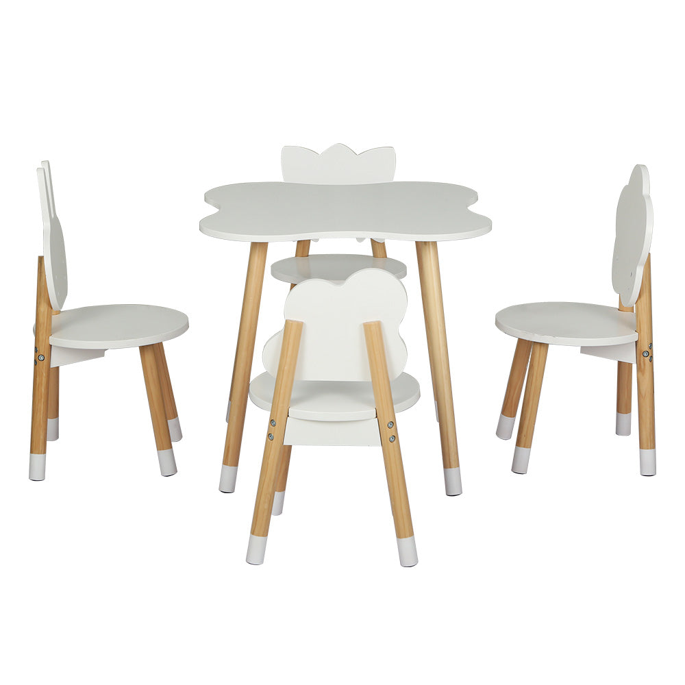 Kids Table Chairs Set Children Activity Study Play Desk - Set of 5