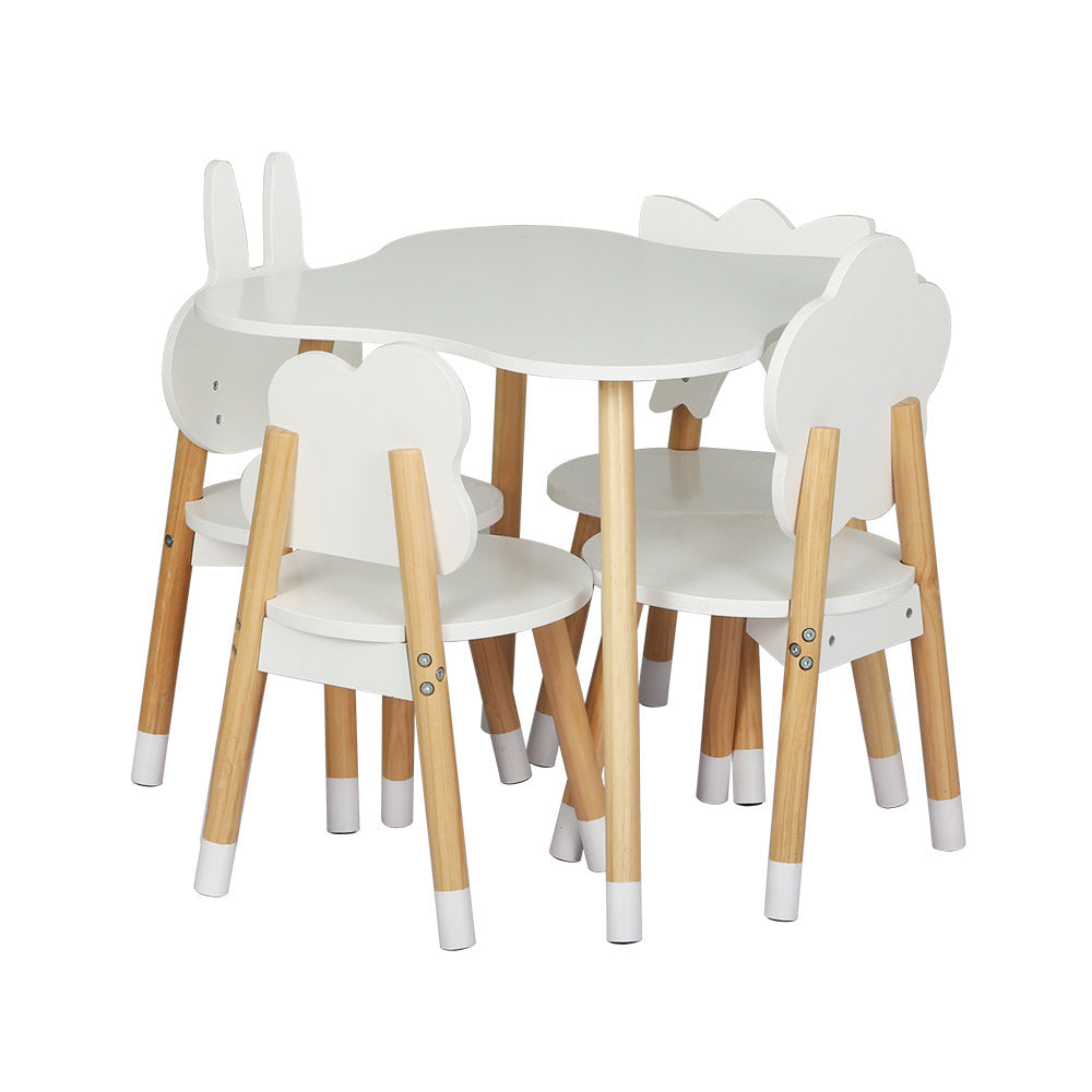 Kids Table Chairs Set Children Activity Study Play Desk - Set of 5