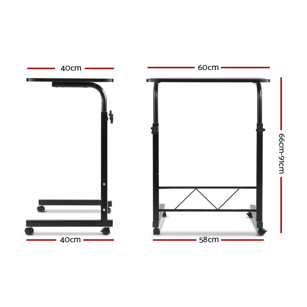 Portable Laptop Table Adjustable Height Desk - Black