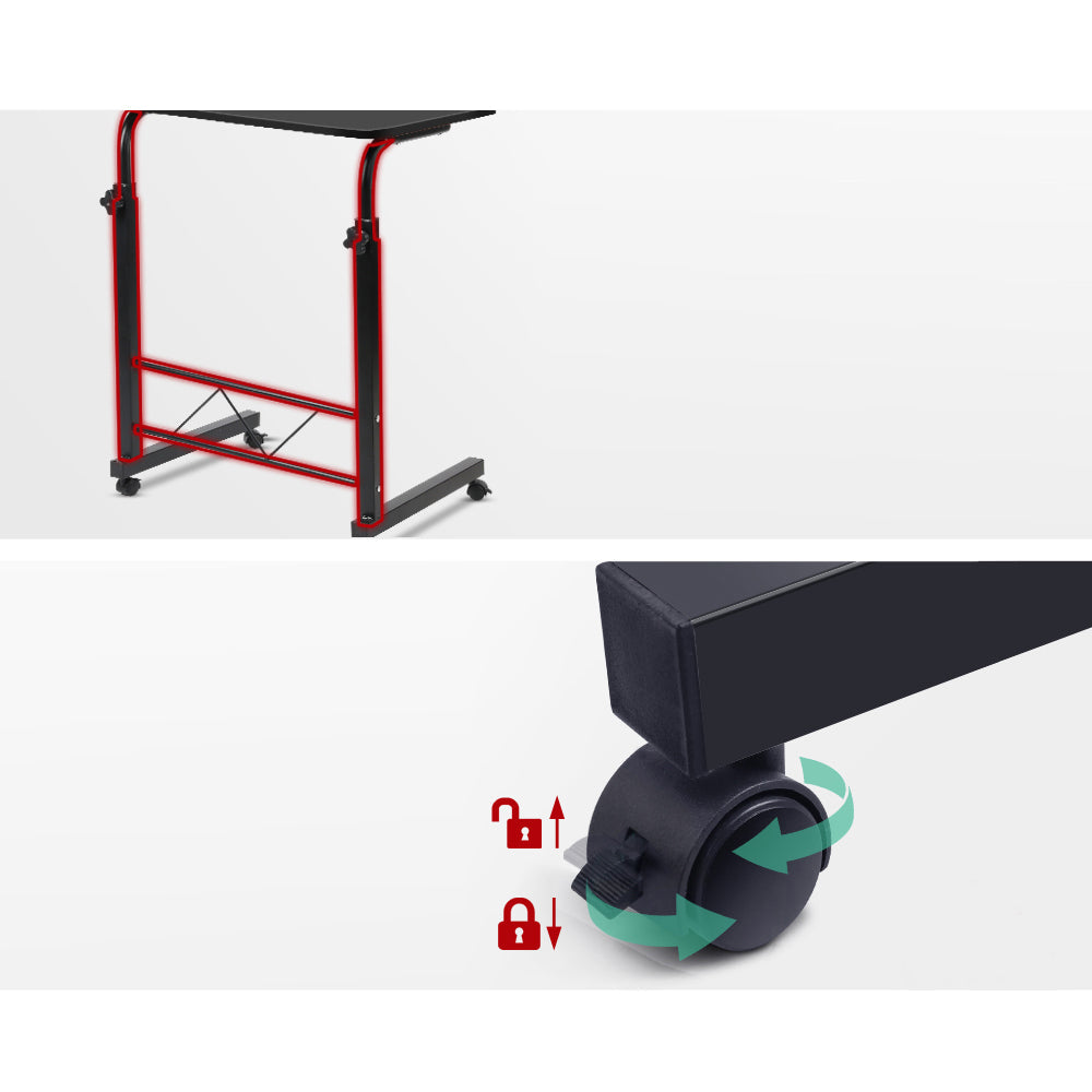 Portable Laptop Table Adjustable Height Desk - Black