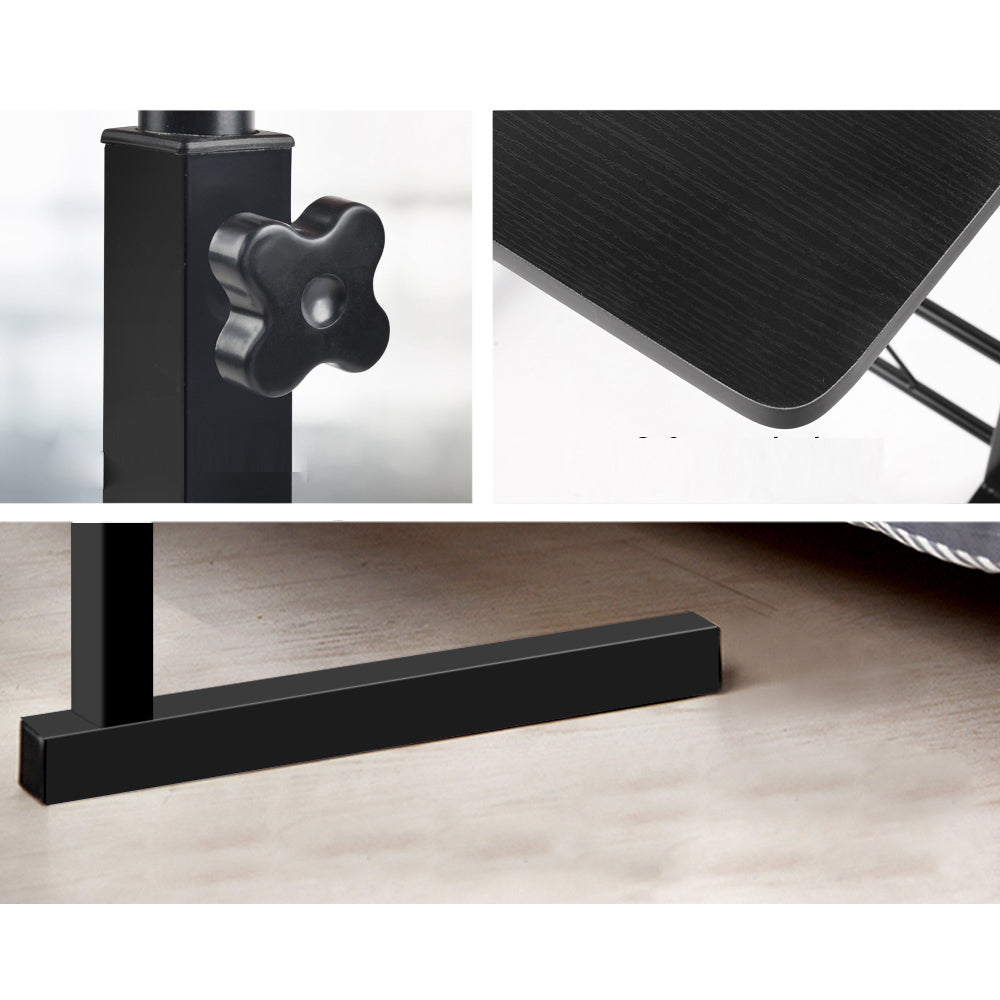 Portable Laptop Table Adjustable Height Desk - Black