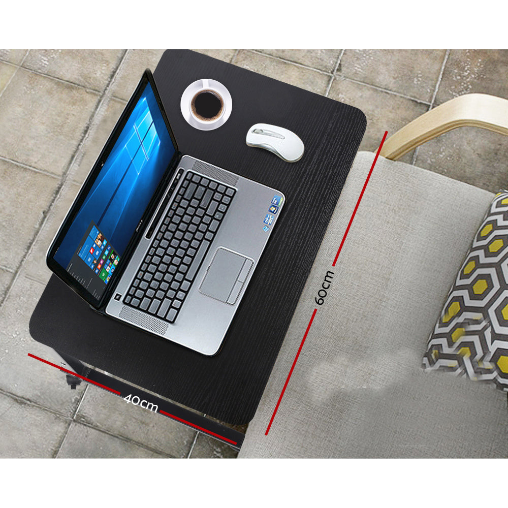 Portable Laptop Table Adjustable Height Desk - Black