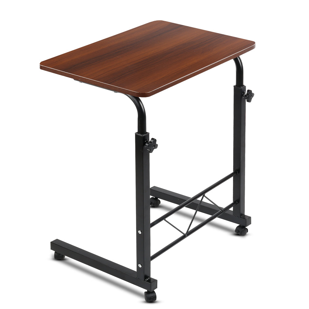 Portable Laptop Table Adjustable Height Desk - Dark Wood