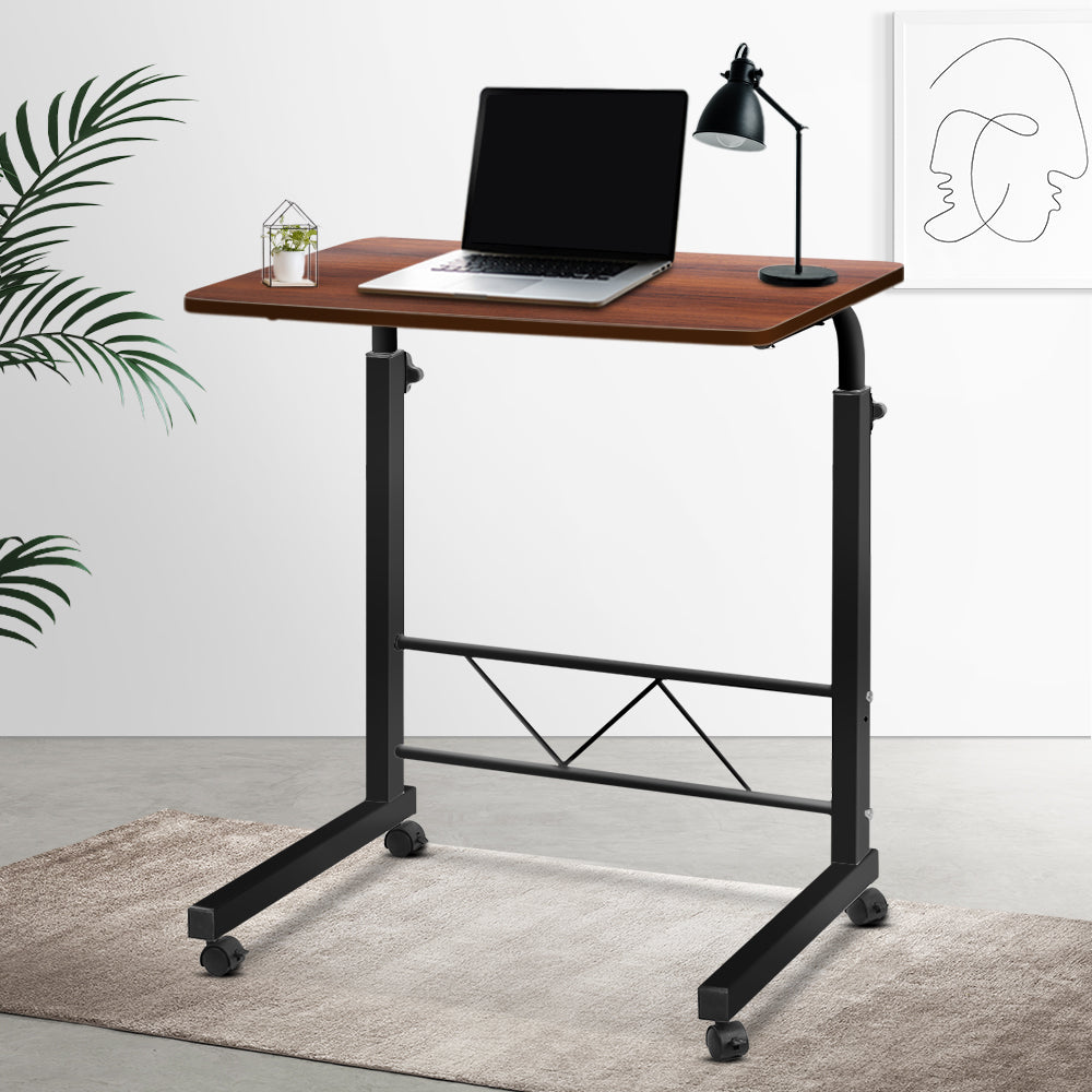 Portable Laptop Table Adjustable Height Desk - Dark Wood