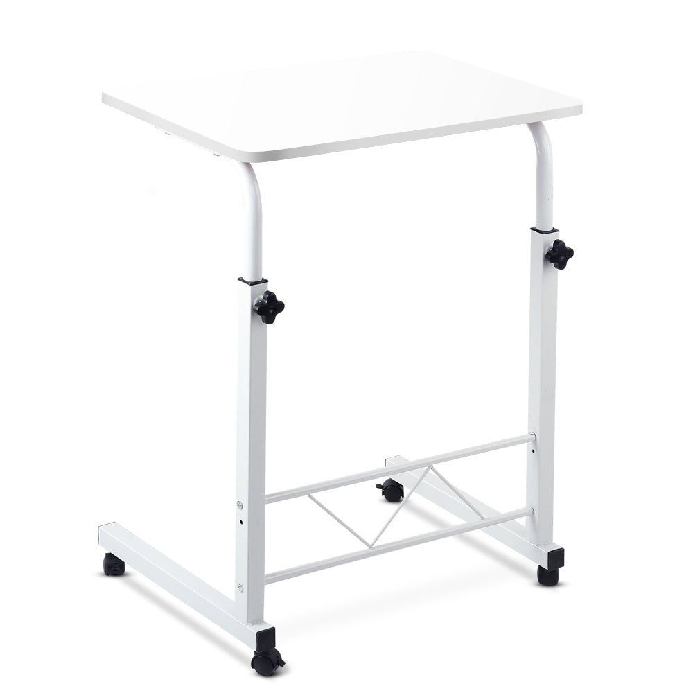 Portable Laptop Table Adjustable Height Desk - White