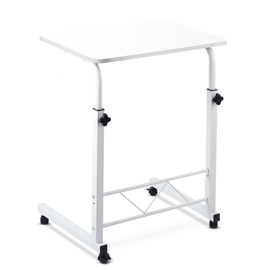 Portable Laptop Table Adjustable Height Desk - White