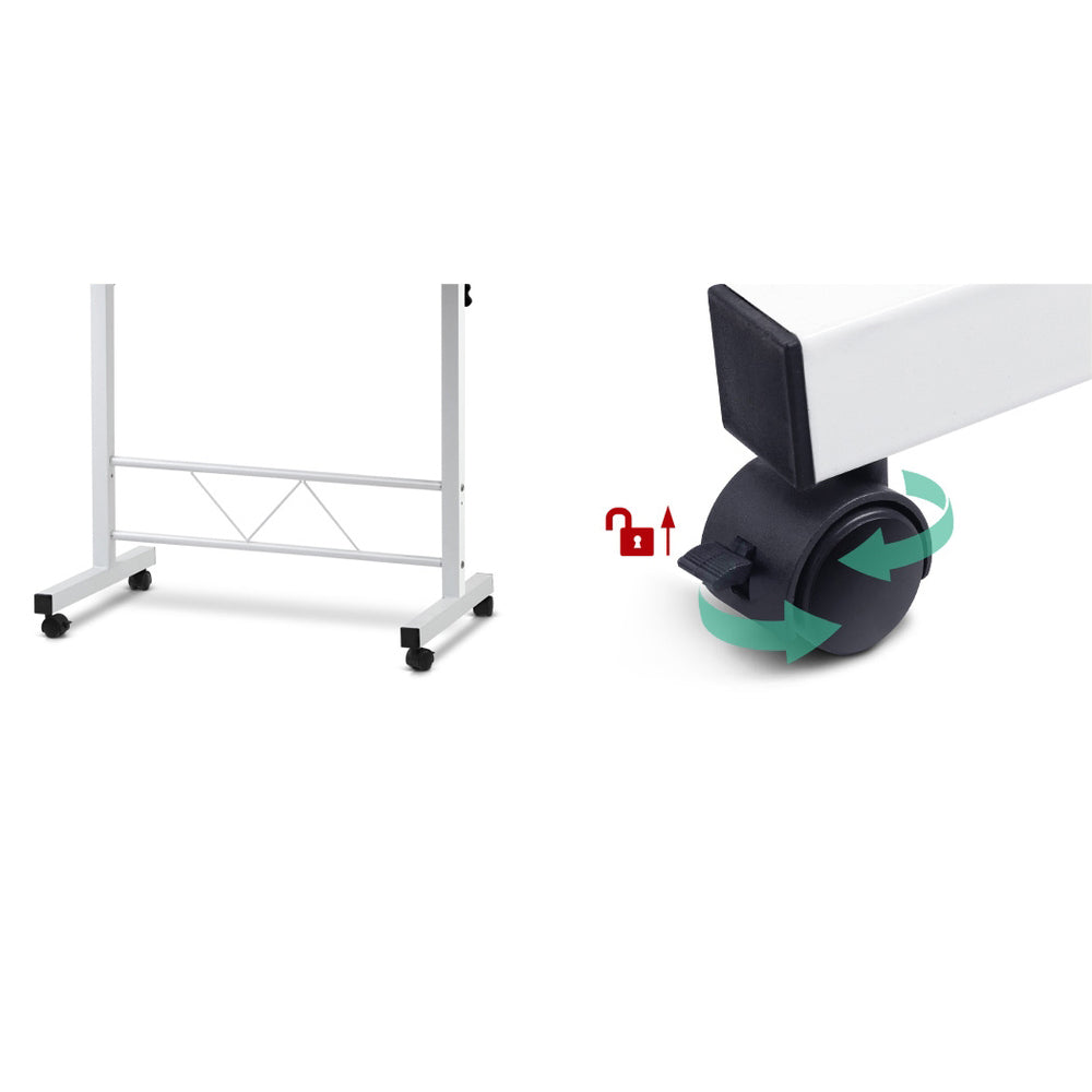 Portable Laptop Notebook Adjustable Height Desk - Light Wood