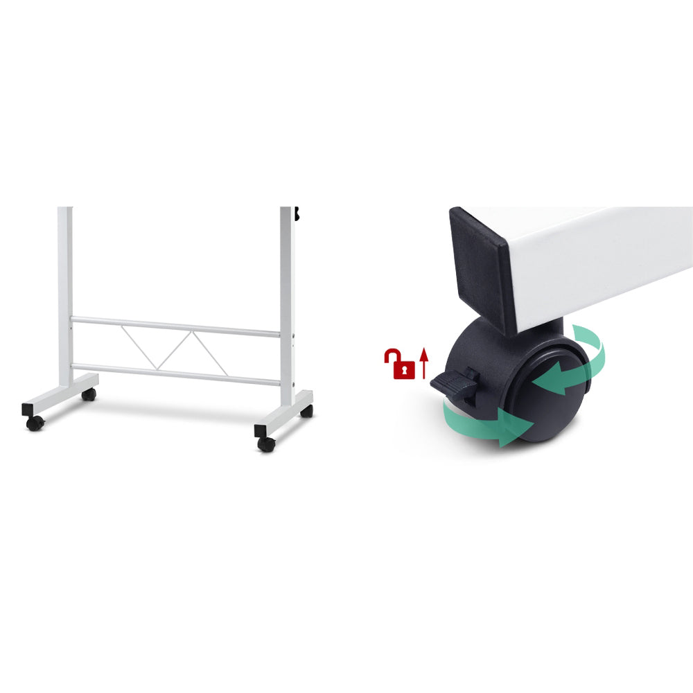 Portable Laptop Notebook Adjustable Height Desk - White