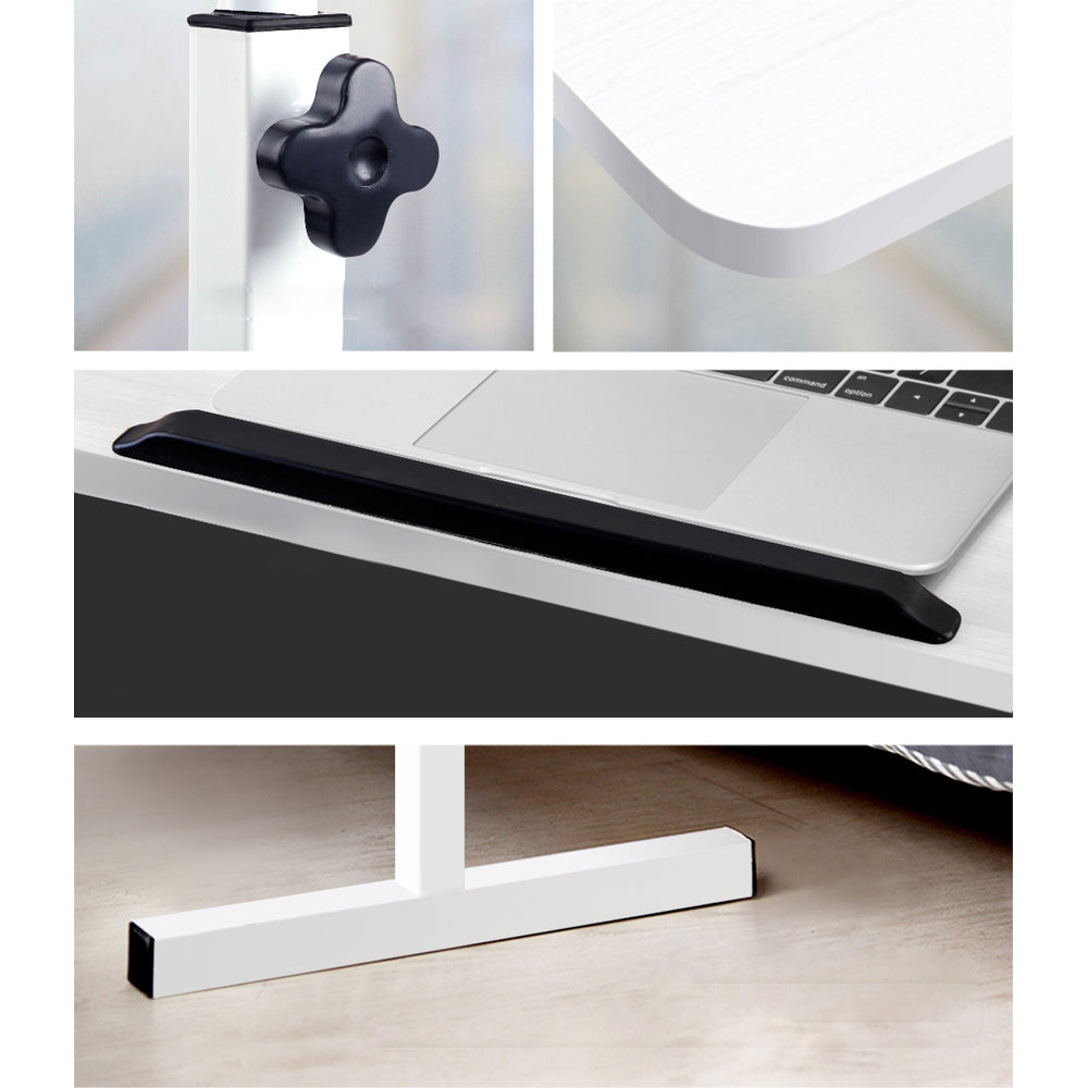 Portable Laptop Notebook Adjustable Height Desk - White