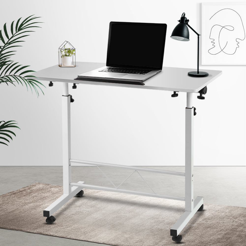 Portable Laptop Notebook Adjustable Height Desk - White