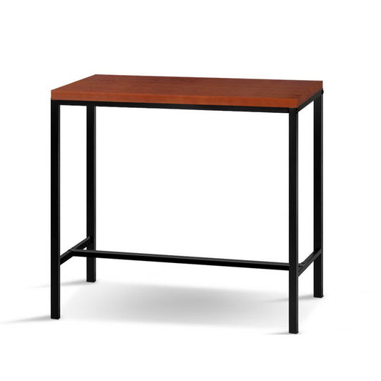 Vintage Bar Table Retro Pine Wood Metal Frame