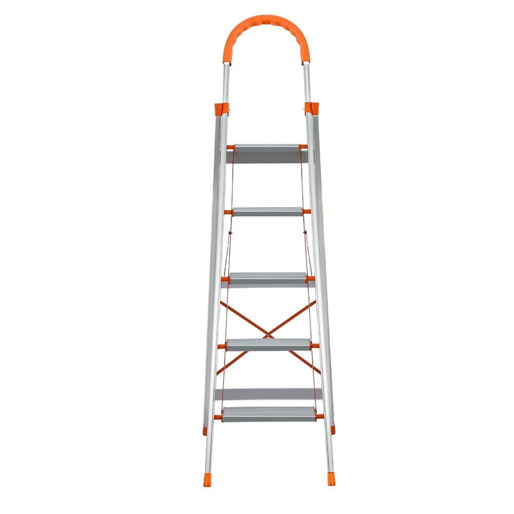 Home Multi-Purpose Ladder Folding Aluminium Non Slip Platform - 5 Steps