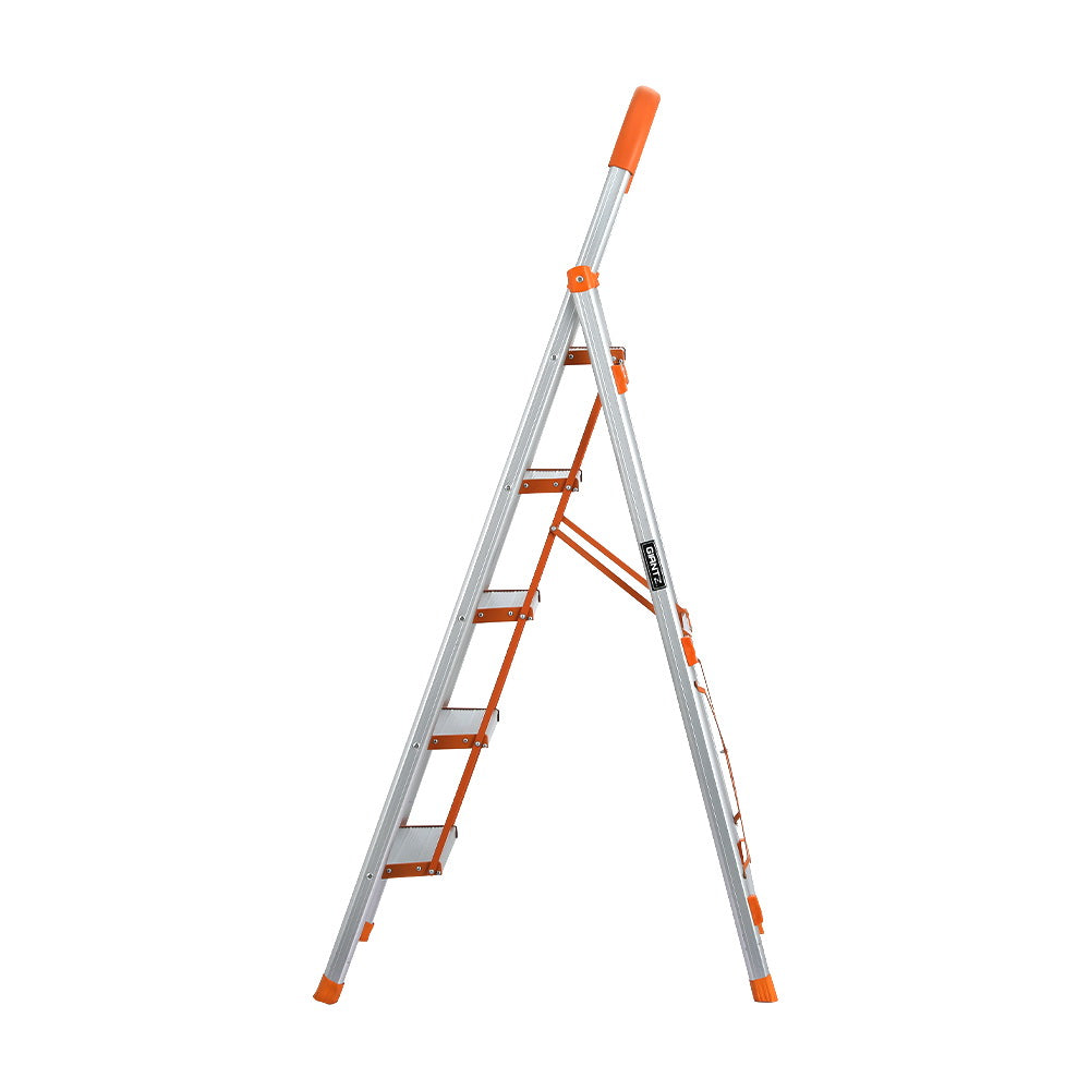 Home Multi-Purpose Ladder Folding Aluminium Non Slip Platform - 5 Steps