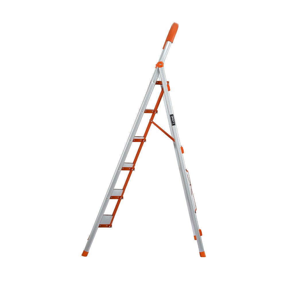 Home Multi-Purpose Ladder Folding Aluminium Non Slip Platform - 6 Steps