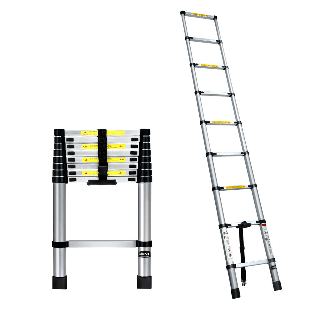 Home Telescopic Aluminium Ladder Step Extendable Height - 2.6m