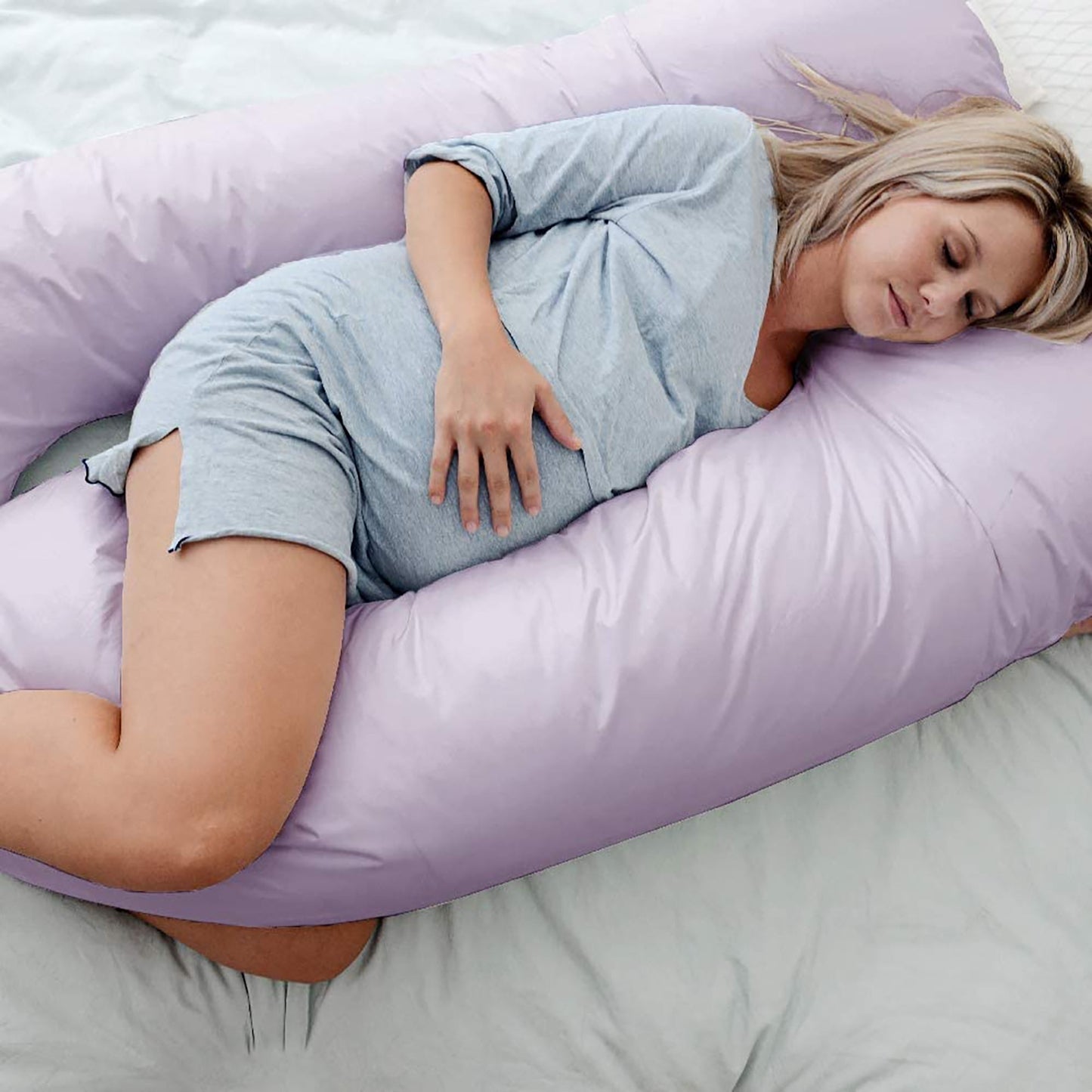 Pregnancy Maternity Nursing Pillow Body Feeding Support - Lilac